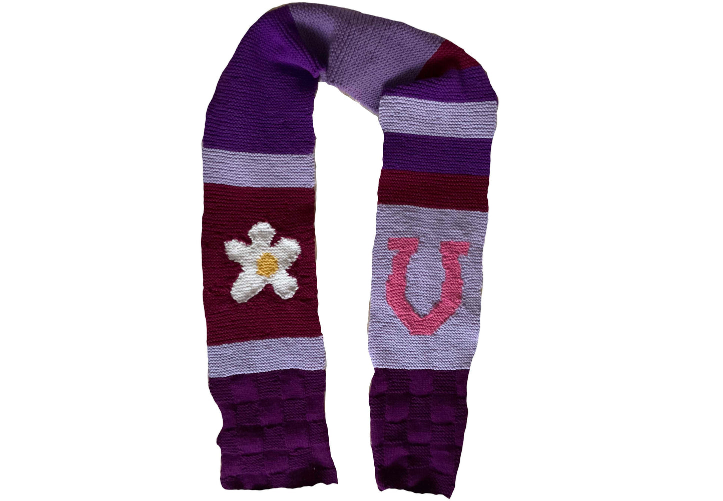 Hand Knit Scarves with Custom Designs