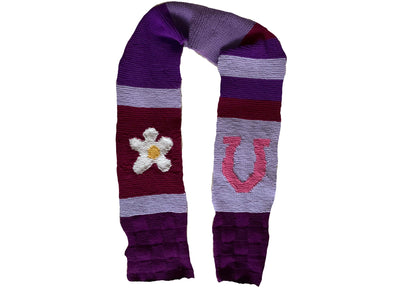 Hand Knit Scarves with Custom Designs